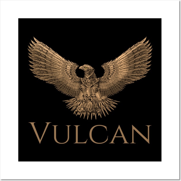 Ancient Roman Mythology - Steampunk Eagle - Vulcan Wall Art by Styr Designs